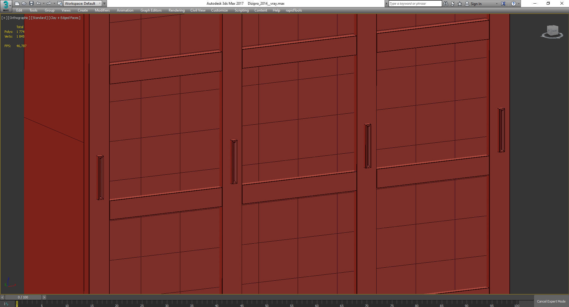 Wardrobe 3d model sliding closet doors - amazon bedroom furni... Low-poly 3D model_2