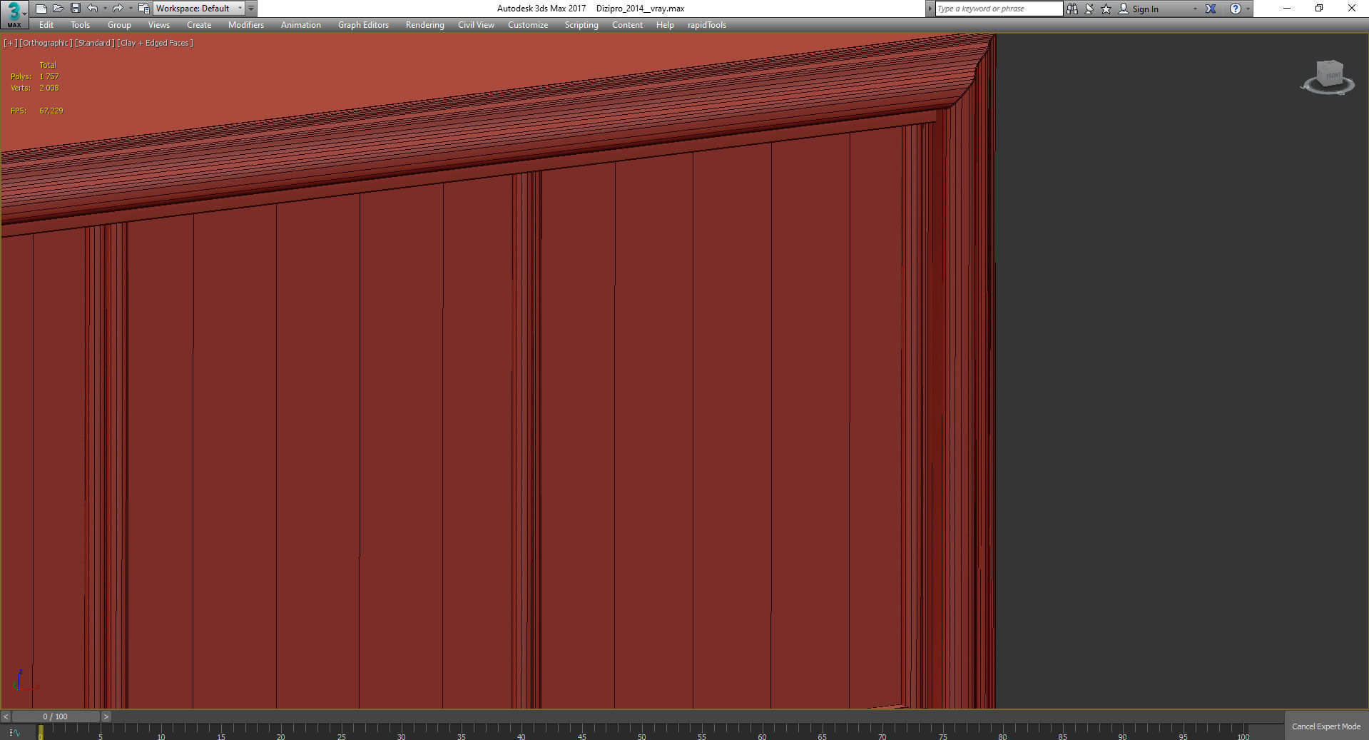Wardrobe 3d model sliding door Low-poly 3D model_4