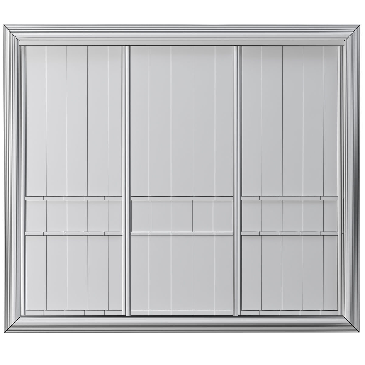 Wardrobe 3d model sliding door Low-poly 3D model_1