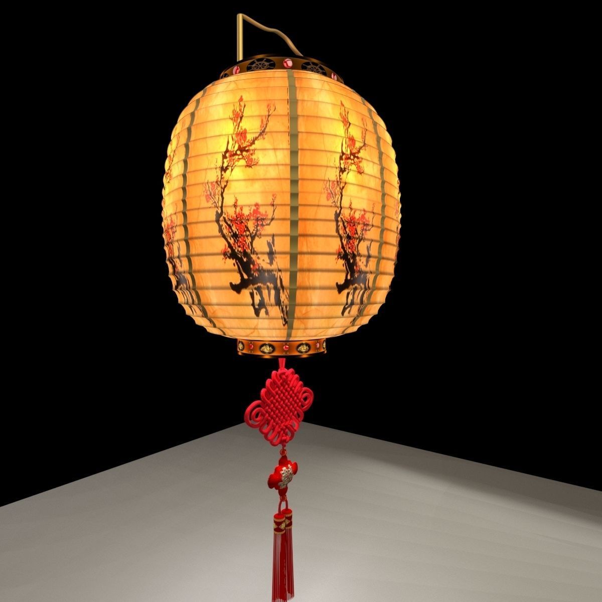 Chinese lantern 3D model_4