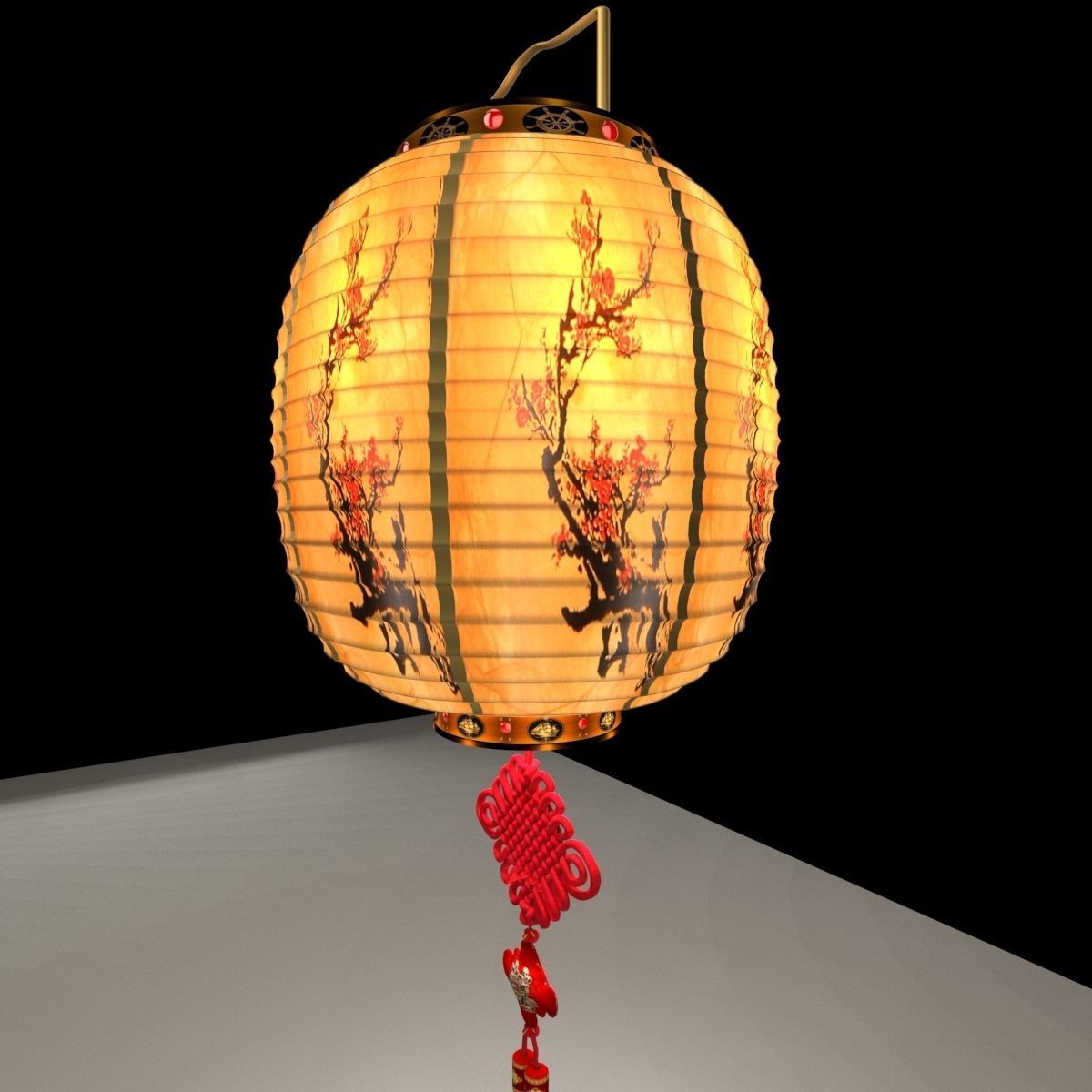 Chinese lantern 3D model_3