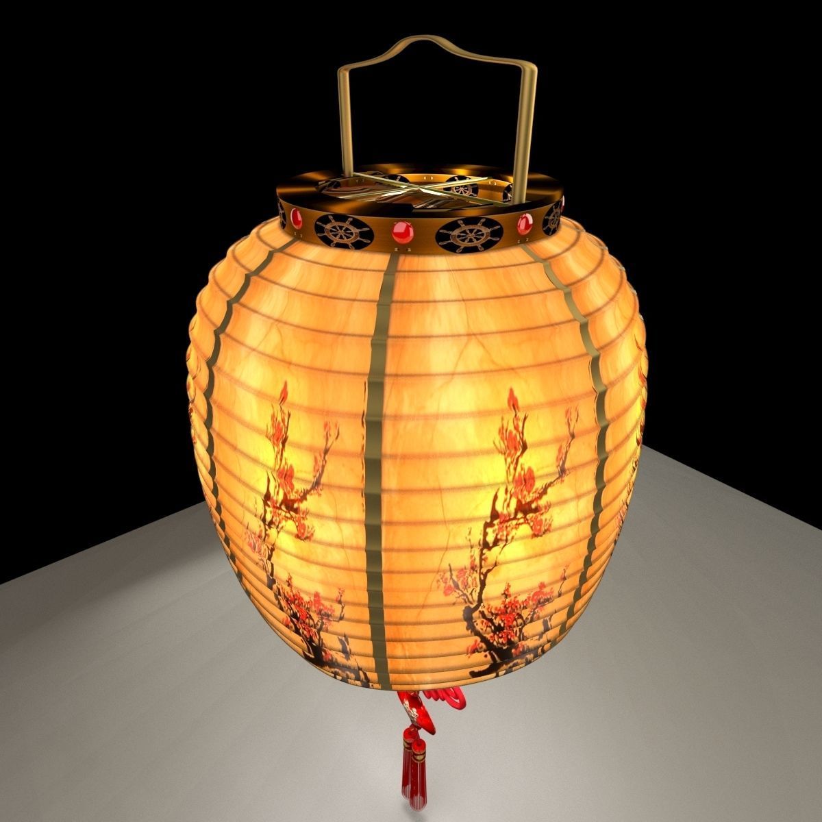 Chinese lantern 3D model_1