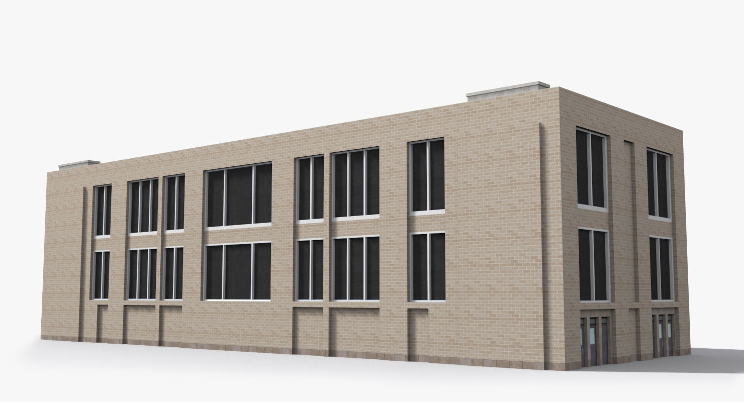 Factory x16 Low-poly 3D model_3