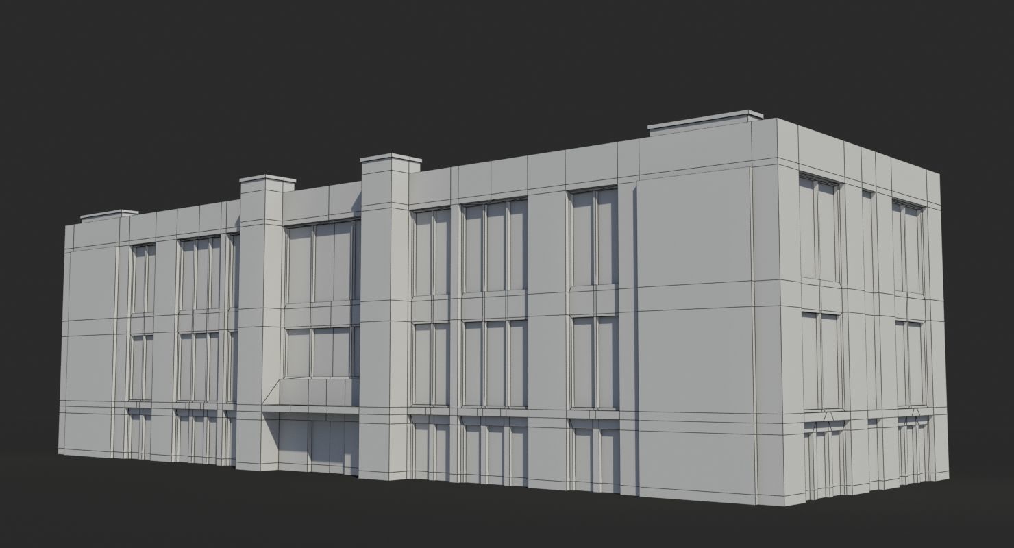 Factory x16 Low-poly 3D model_5