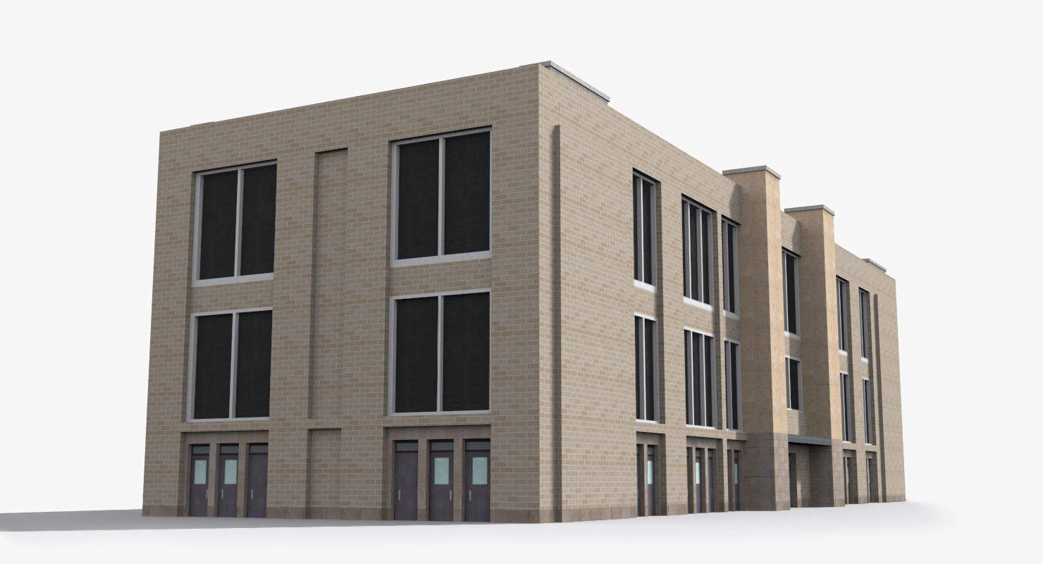 Factory x16 Low-poly 3D model_2