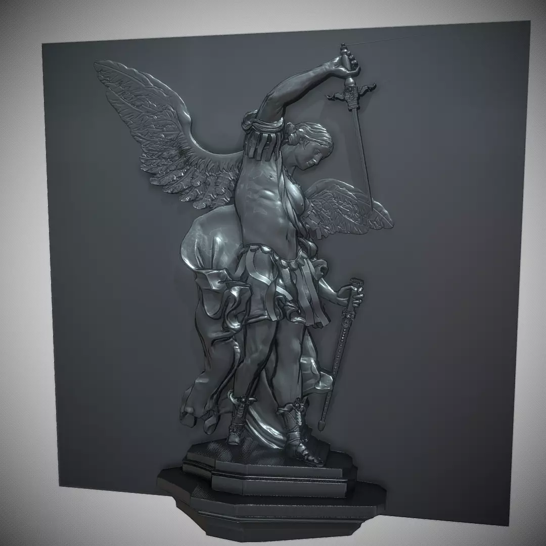 San Michele Arcangelo Bas-relief 3D print model