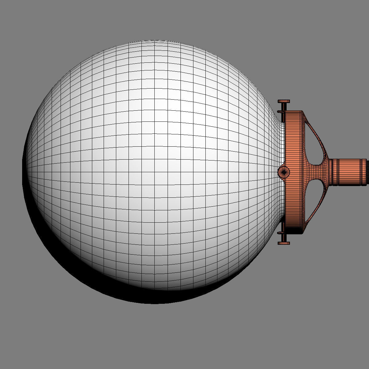 RH Bistro Globe Milk Glass 12-Light Chandelier 3D model_7