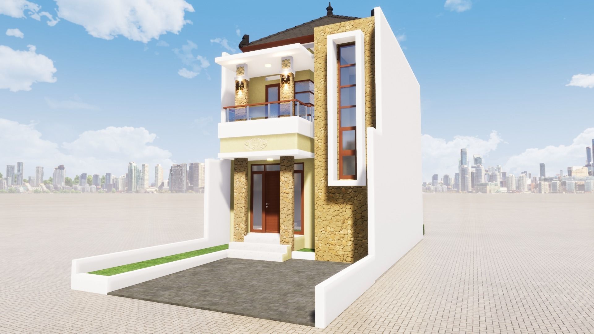 Baliness Home Style T90 3D model_1