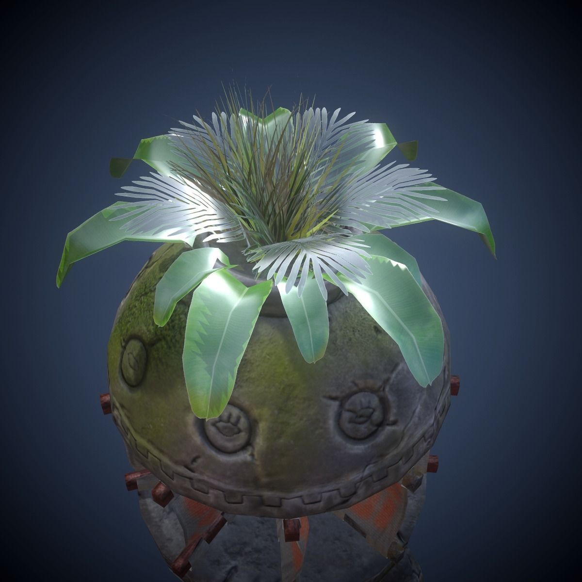 Stone of wind model Low-poly 3D model_3