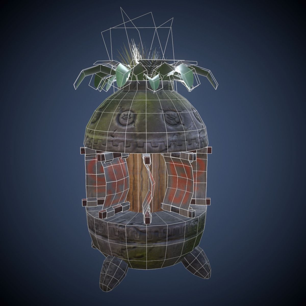 Stone of wind model Low-poly 3D model_4