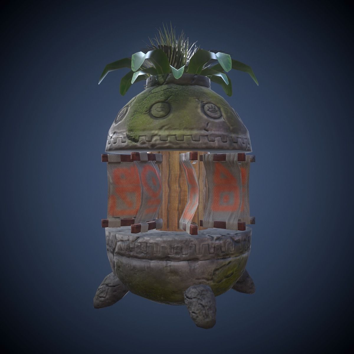 Stone of wind model Low-poly 3D model_0