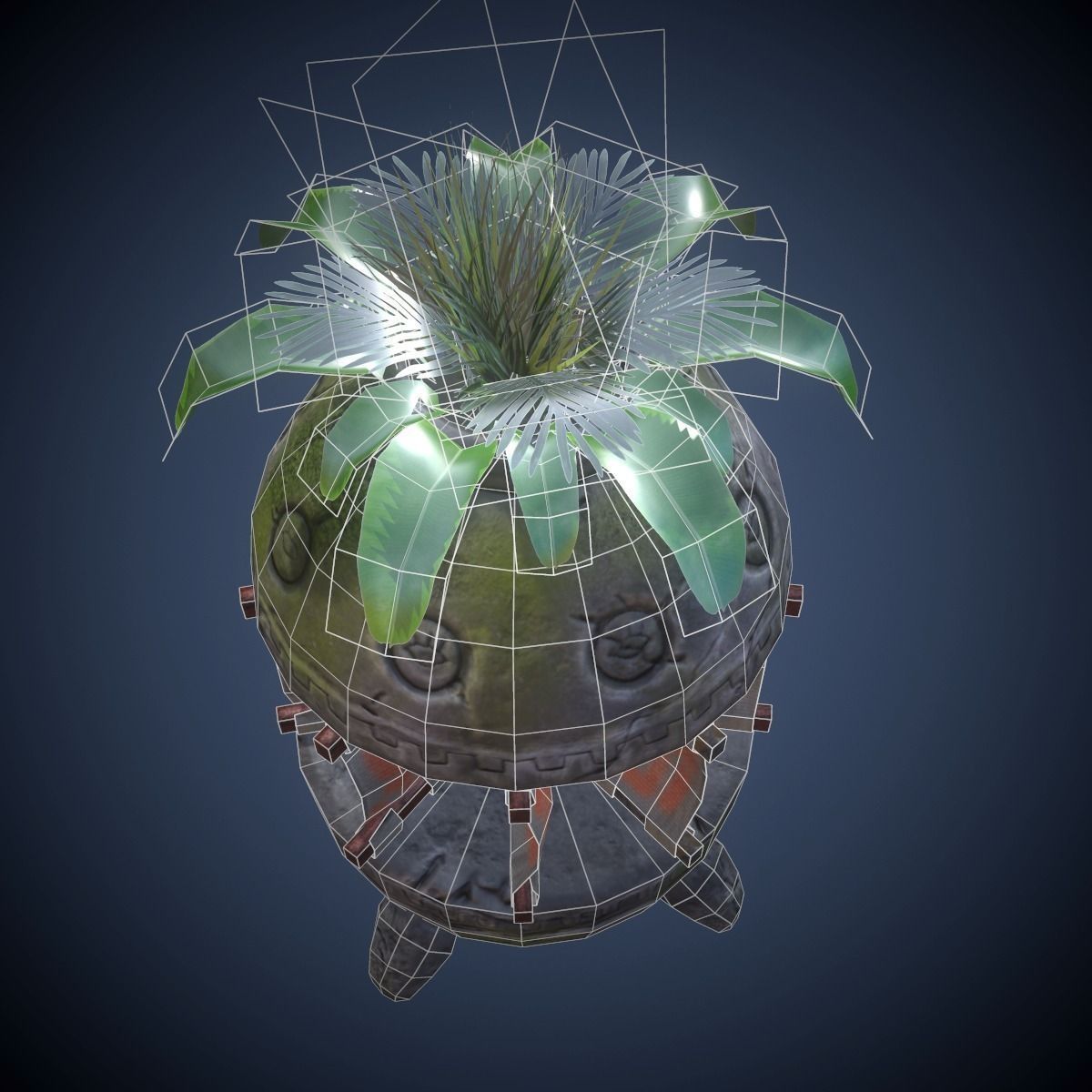 Stone of wind model Low-poly 3D model_5