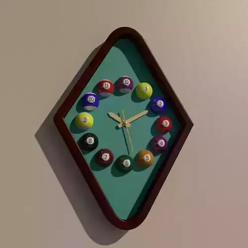 Wall clock billiard