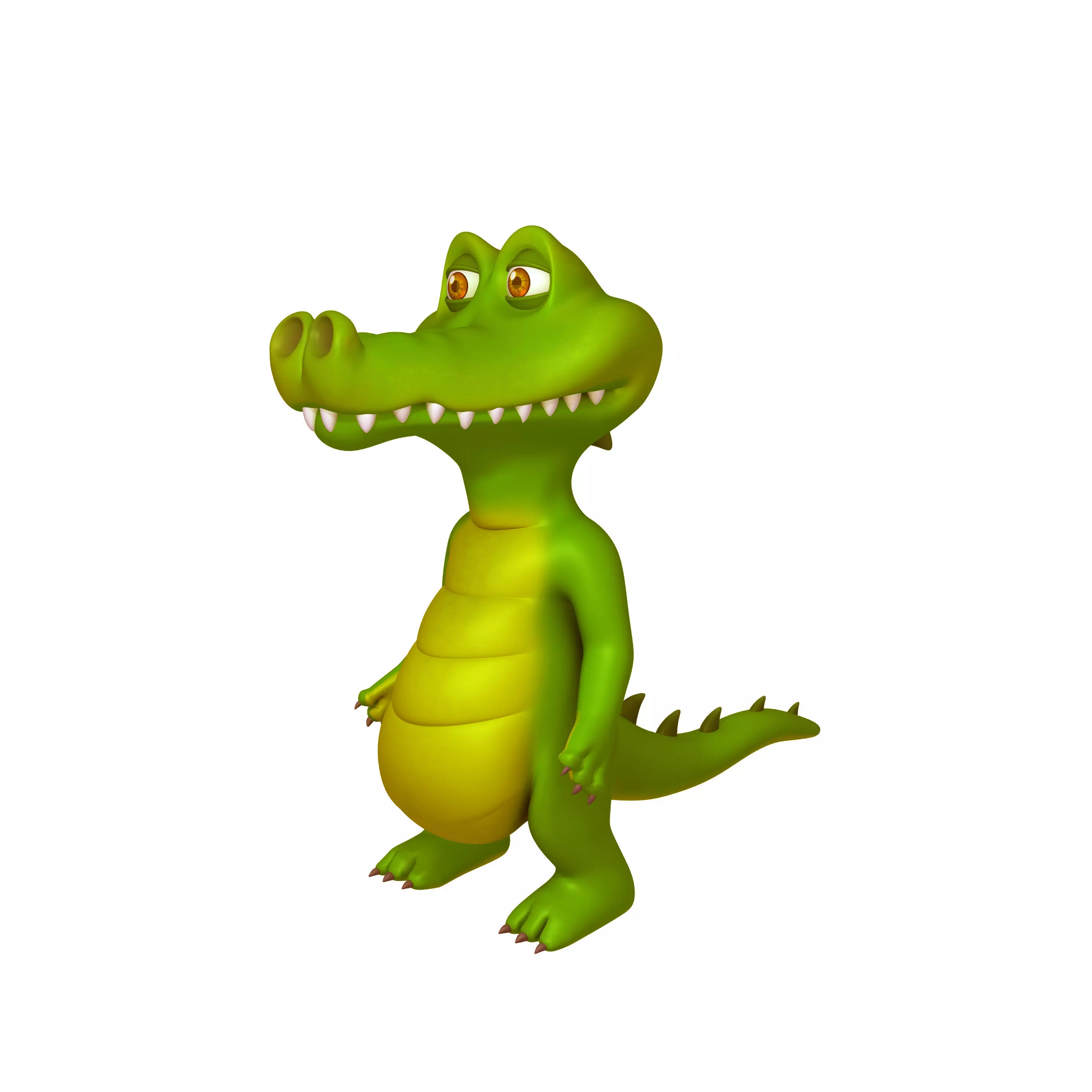 Crocodile Cartoon 3D model_0