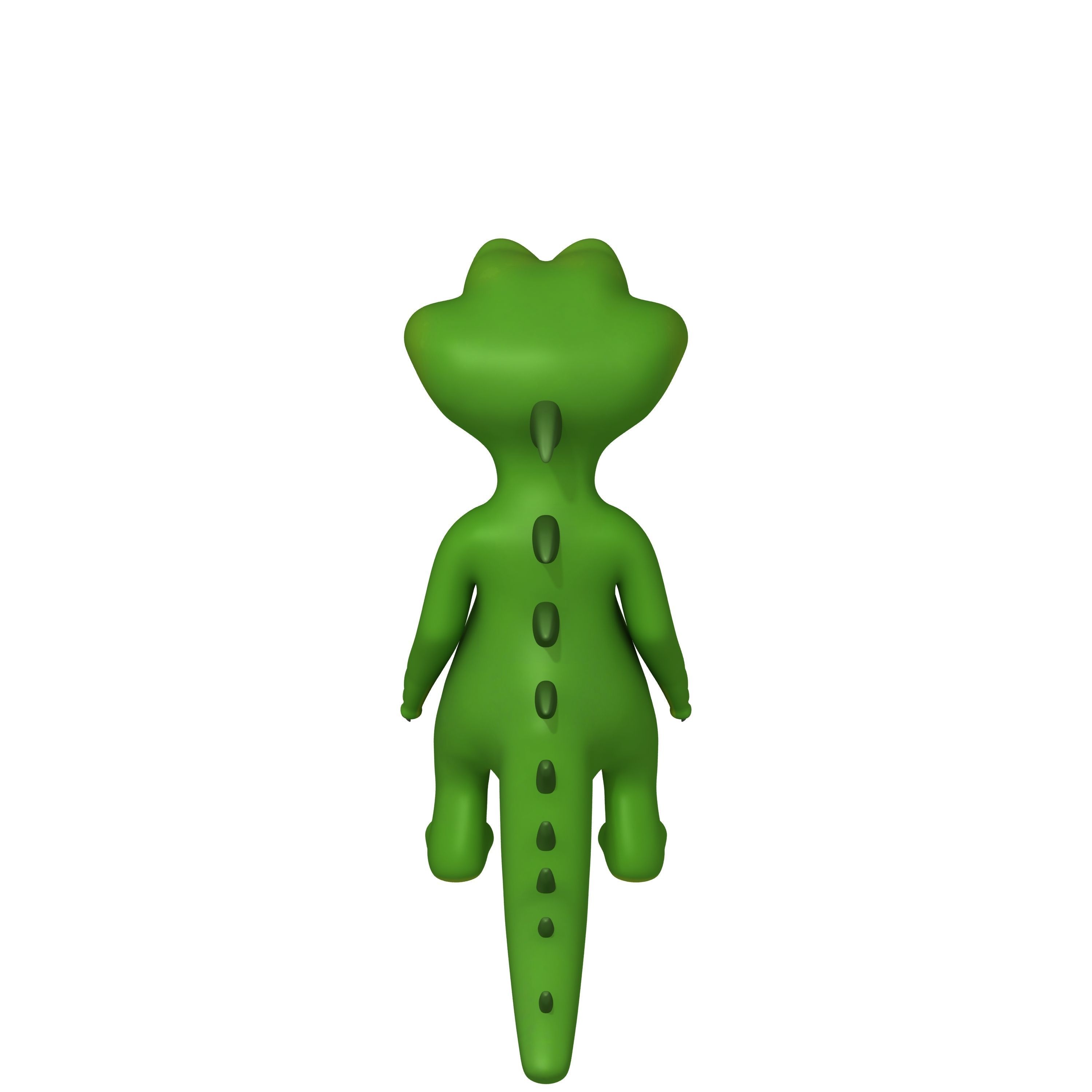 Crocodile Cartoon 3D model_3
