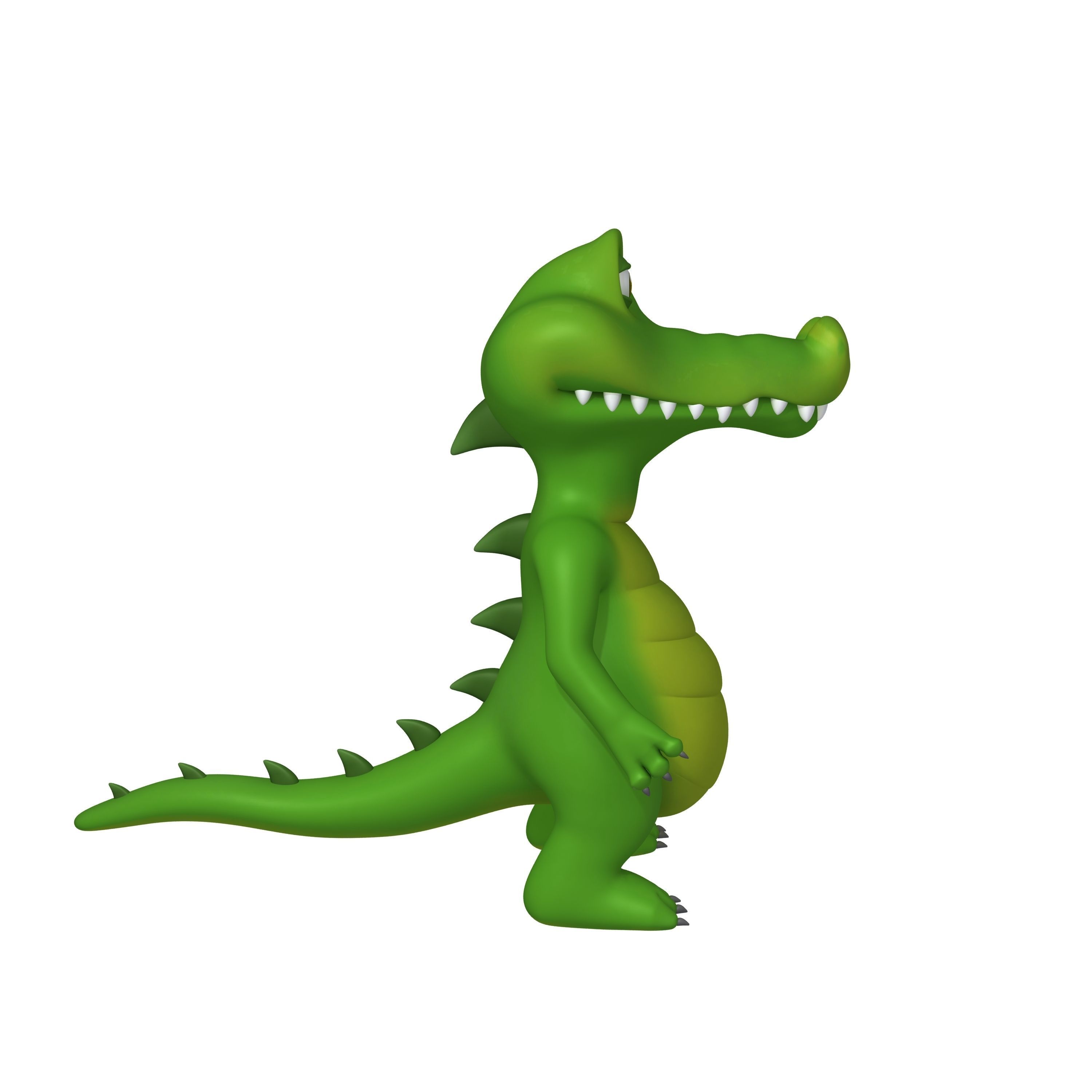 Crocodile Cartoon 3D model_2
