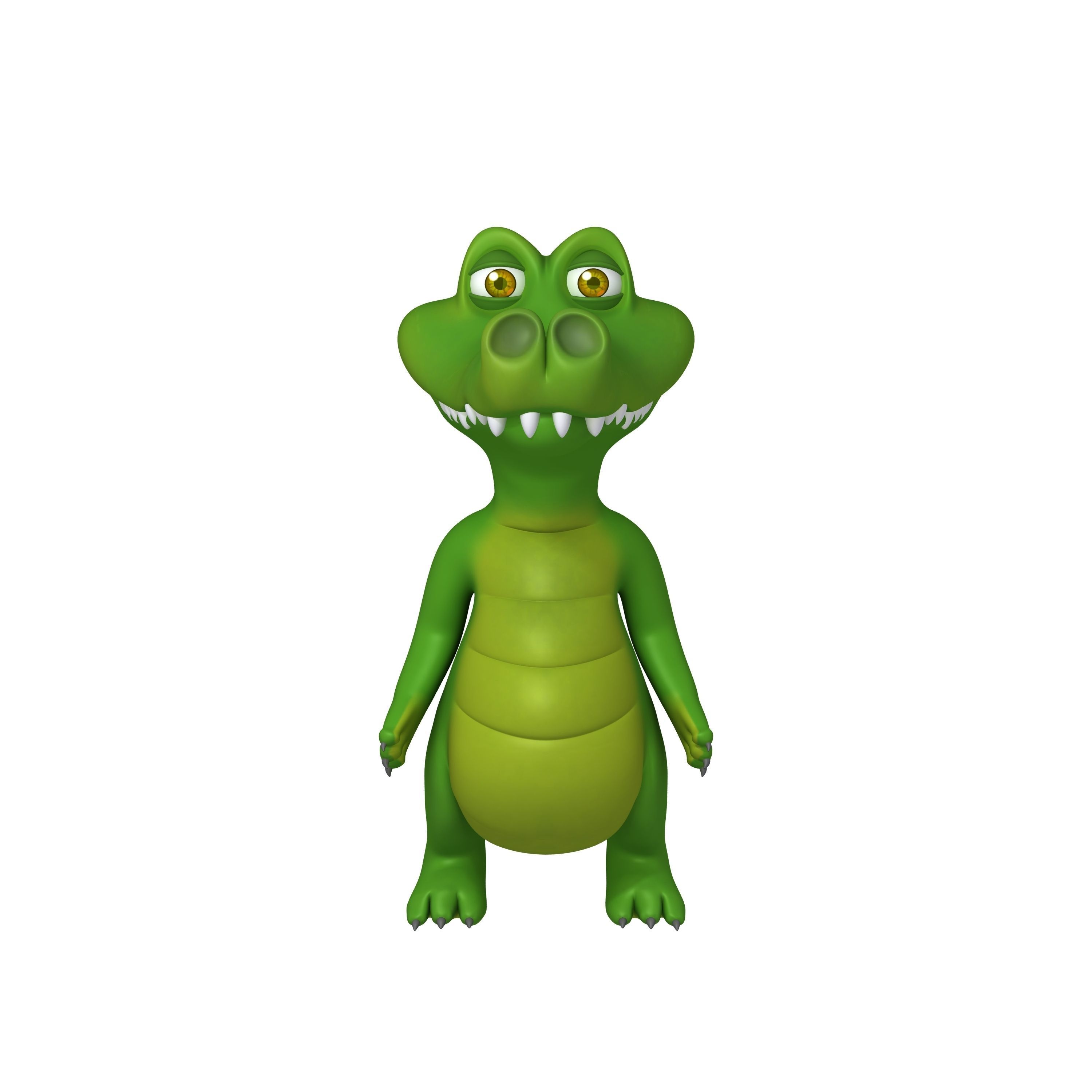 Crocodile Cartoon 3D model_1