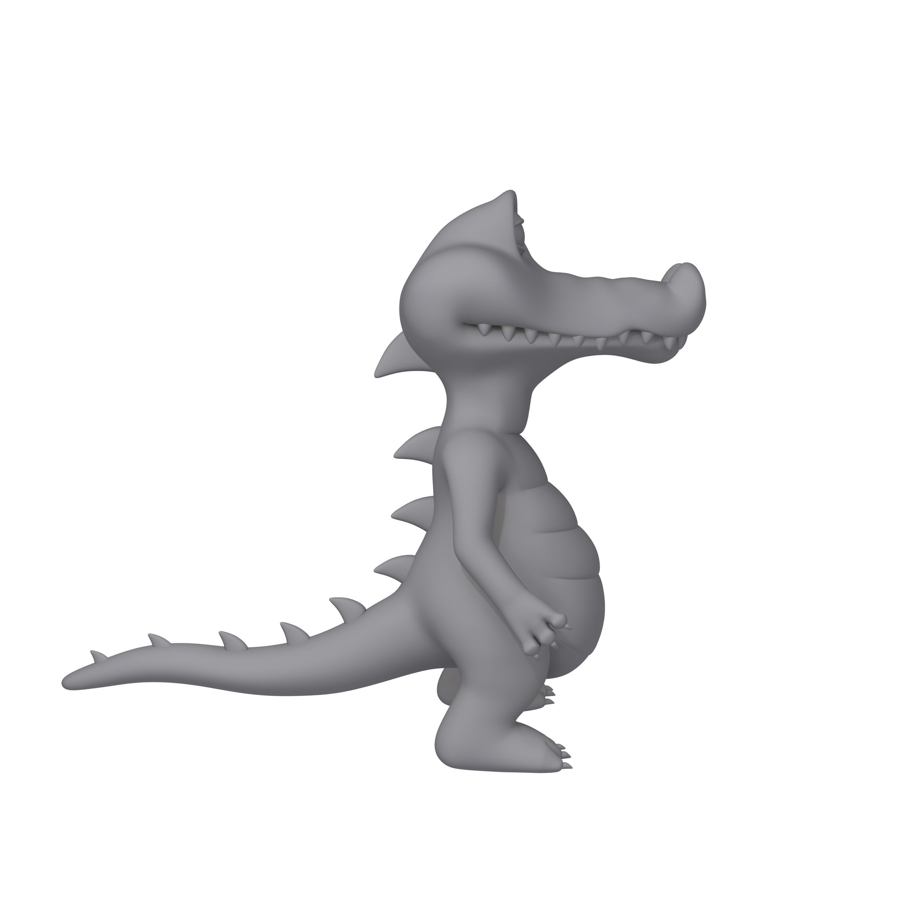 Crocodile Cartoon 3D model_9
