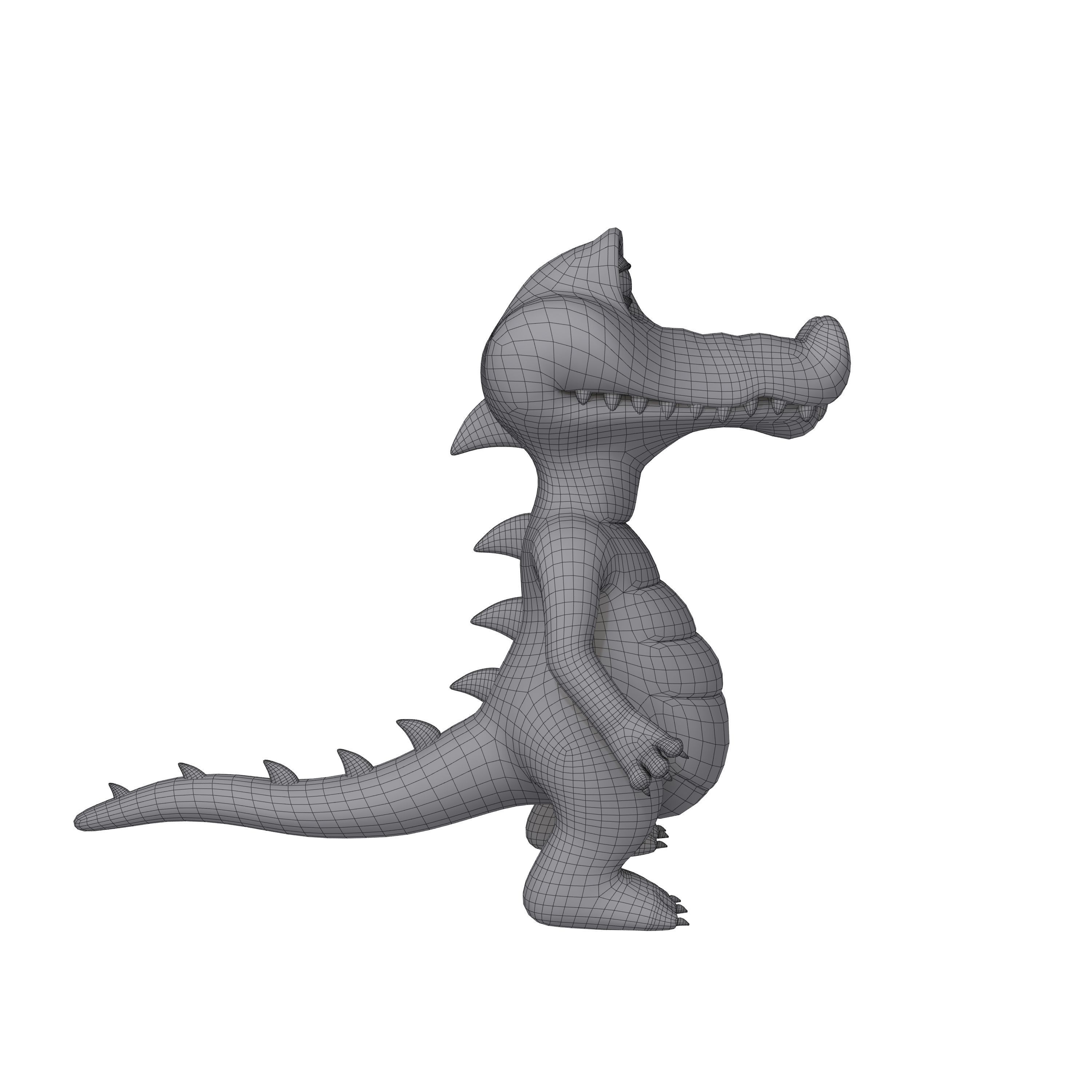 Crocodile Cartoon 3D model_5
