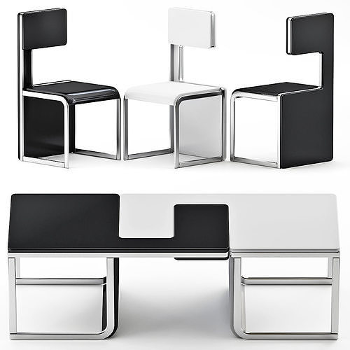 Just two handy chairs 3d model Low-poly 3D model