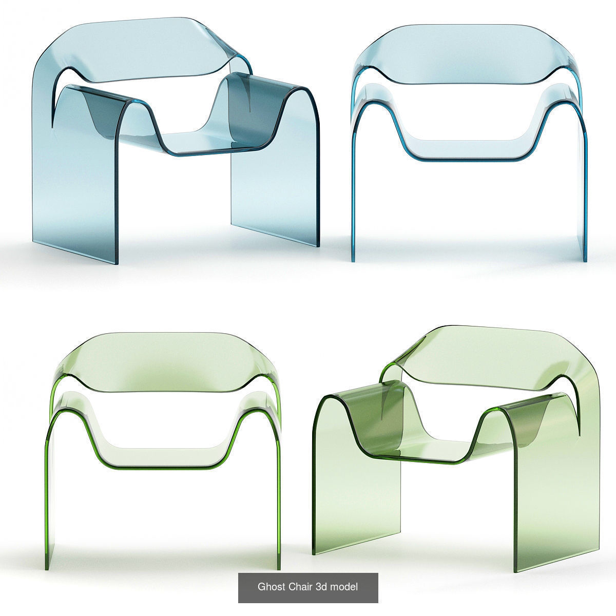 Chair and armchair 3d model collection 10 pieces _4
