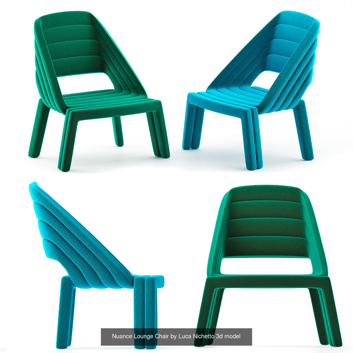 Chair and armchair 3d model collection 10 pieces _6