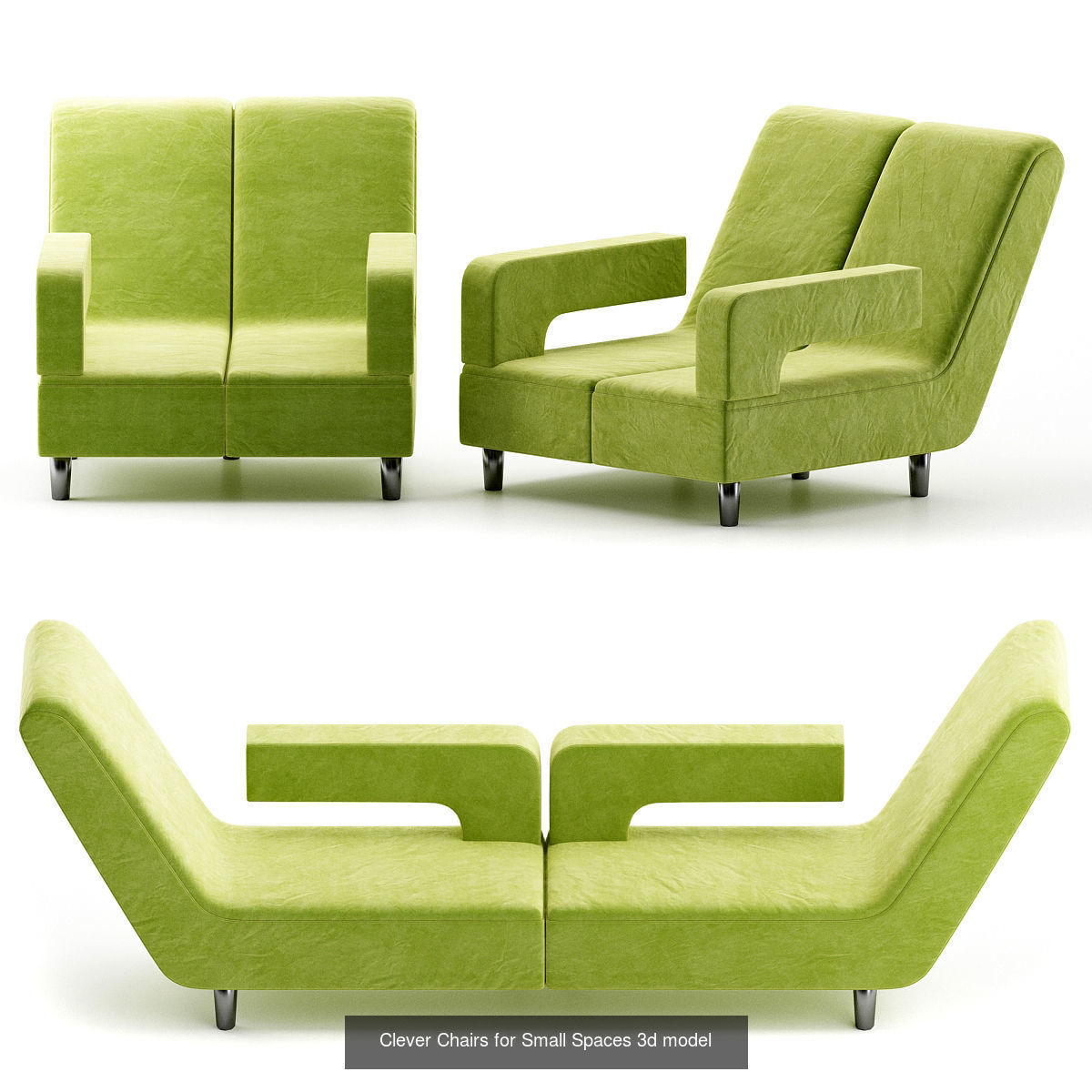 Chair and armchair 3d model collection 10 pieces _3