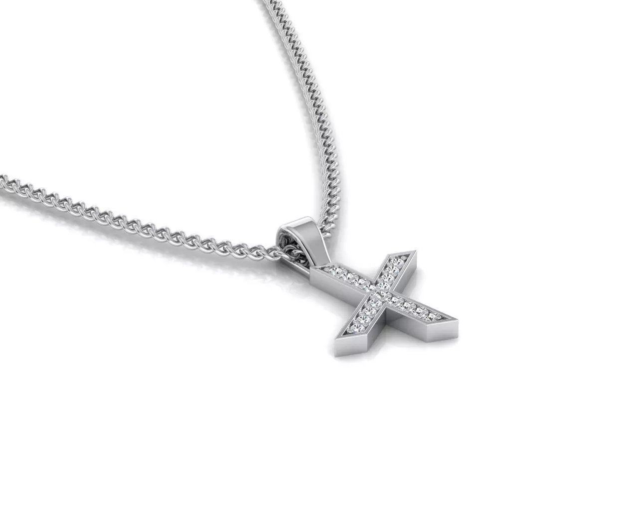 Pendant X with letter 3D print model