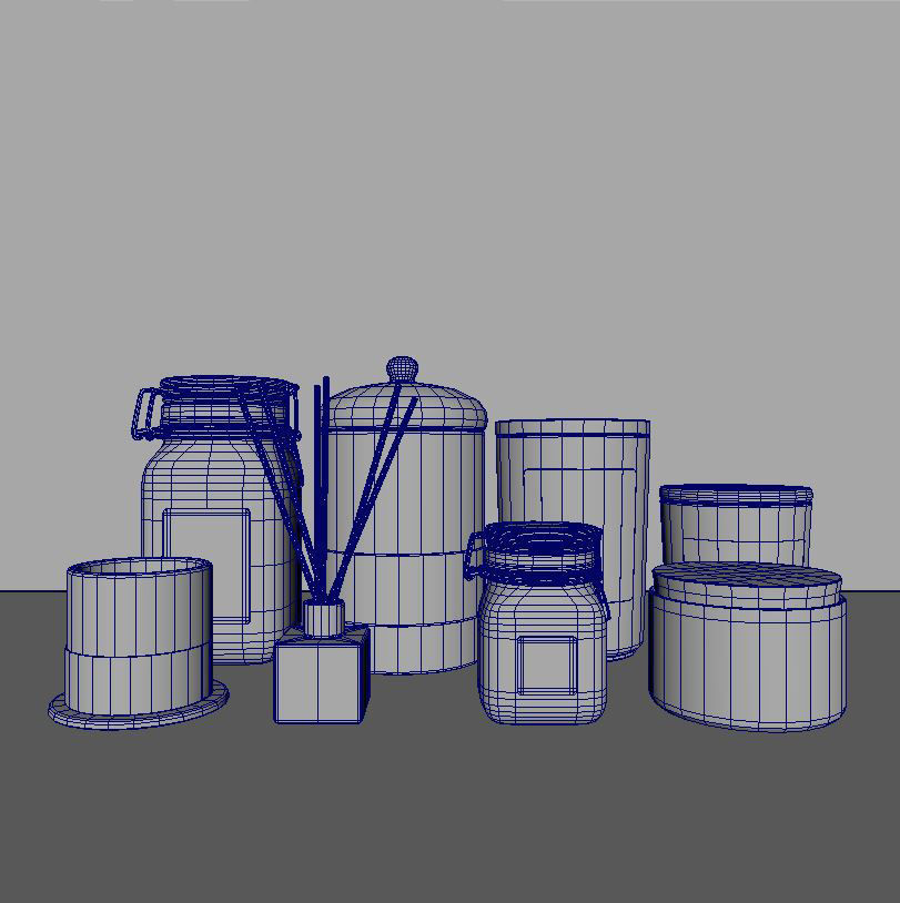Living Candles Set 3D model_2