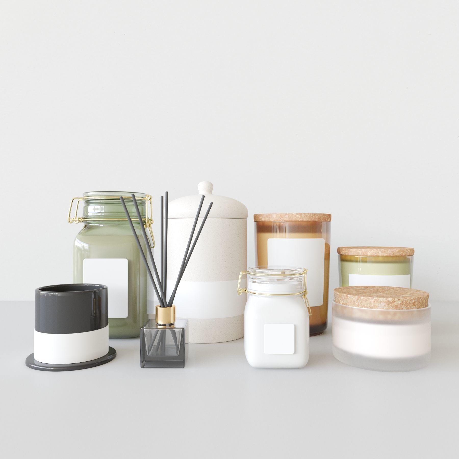Living Candles Set 3D model_1