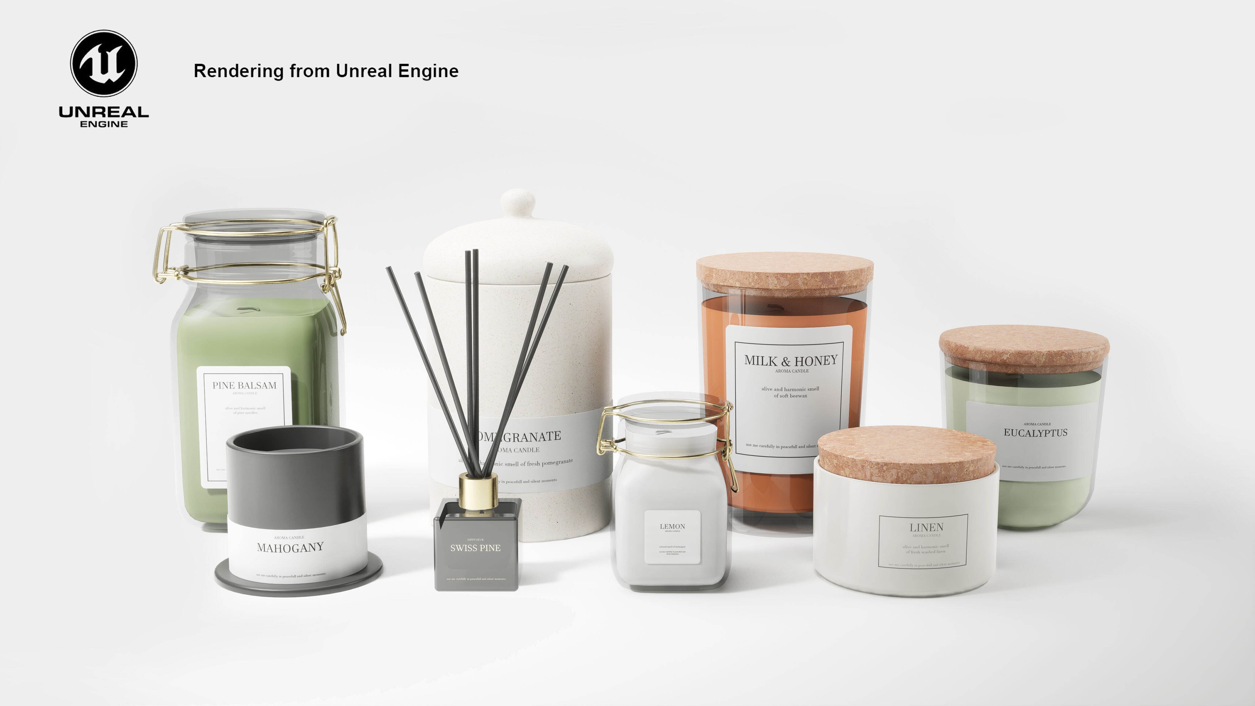 Living Candles Set 3D model_3