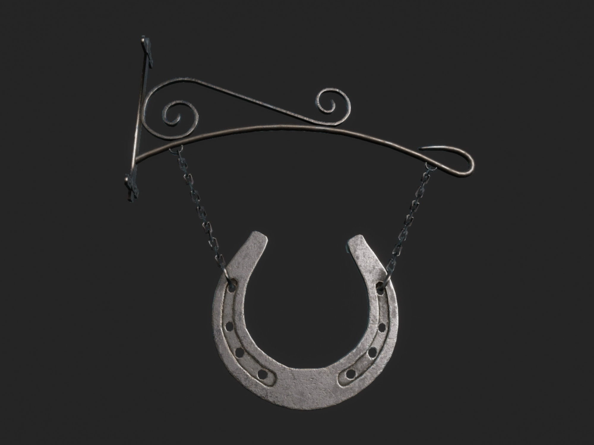 Stable Sign Low-poly 3D model_6