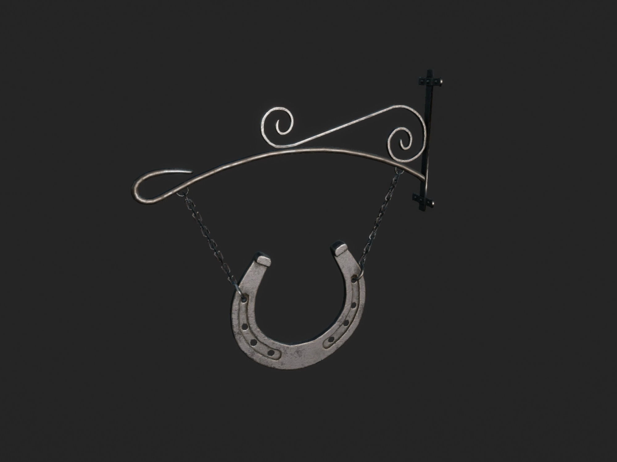 Stable Sign Low-poly 3D model_11