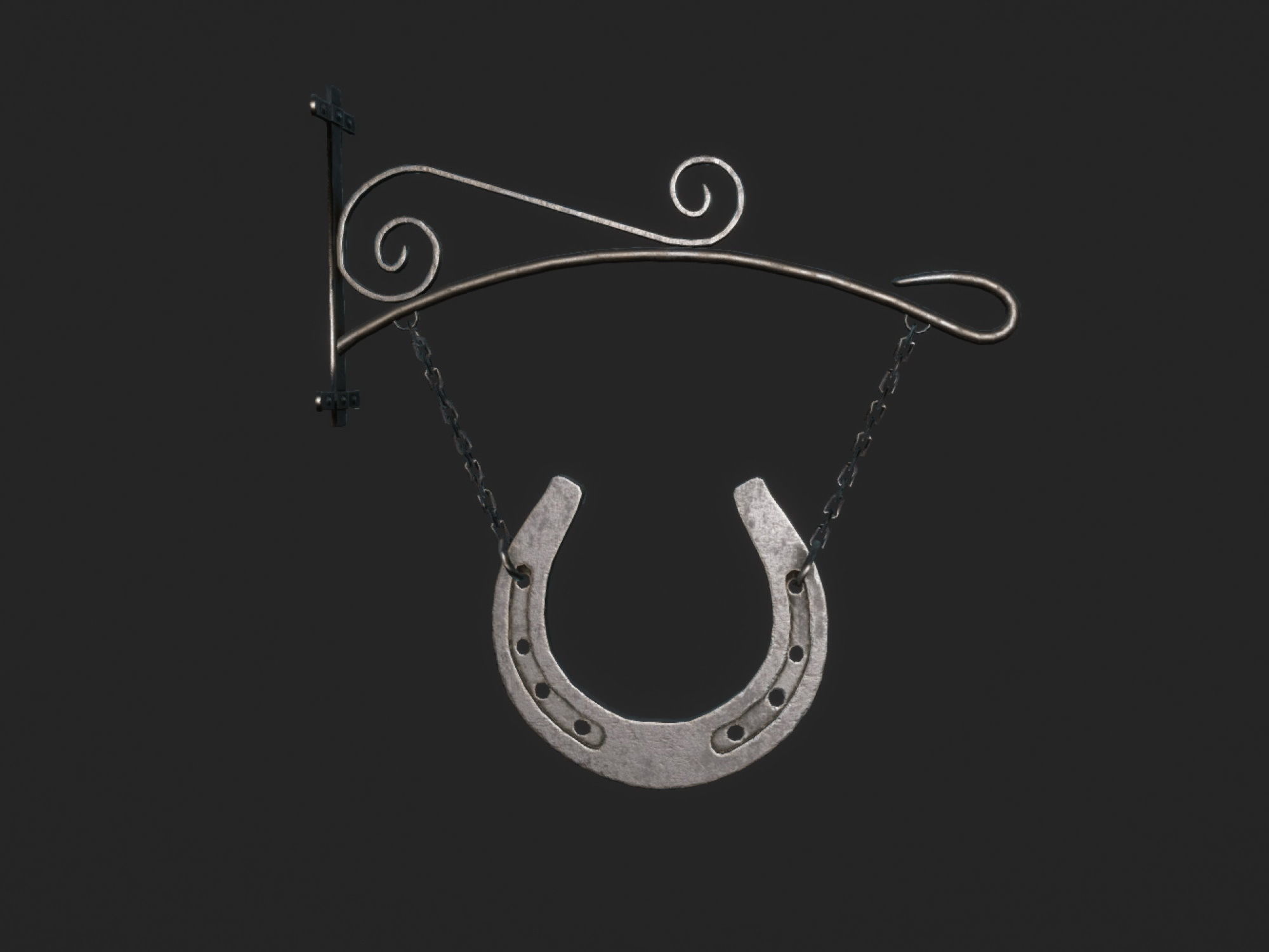 Stable Sign Low-poly 3D model_1