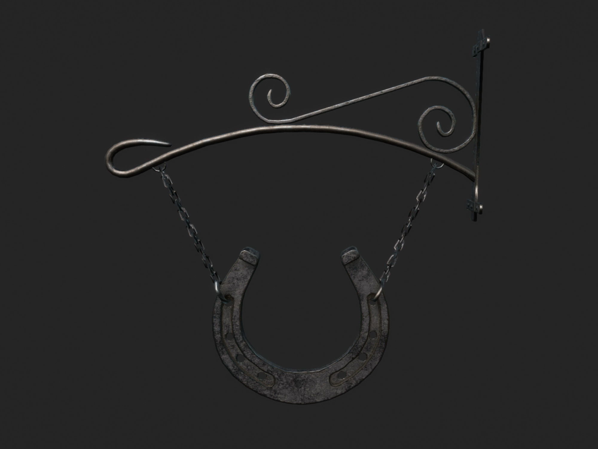 Stable Sign Low-poly 3D model_3