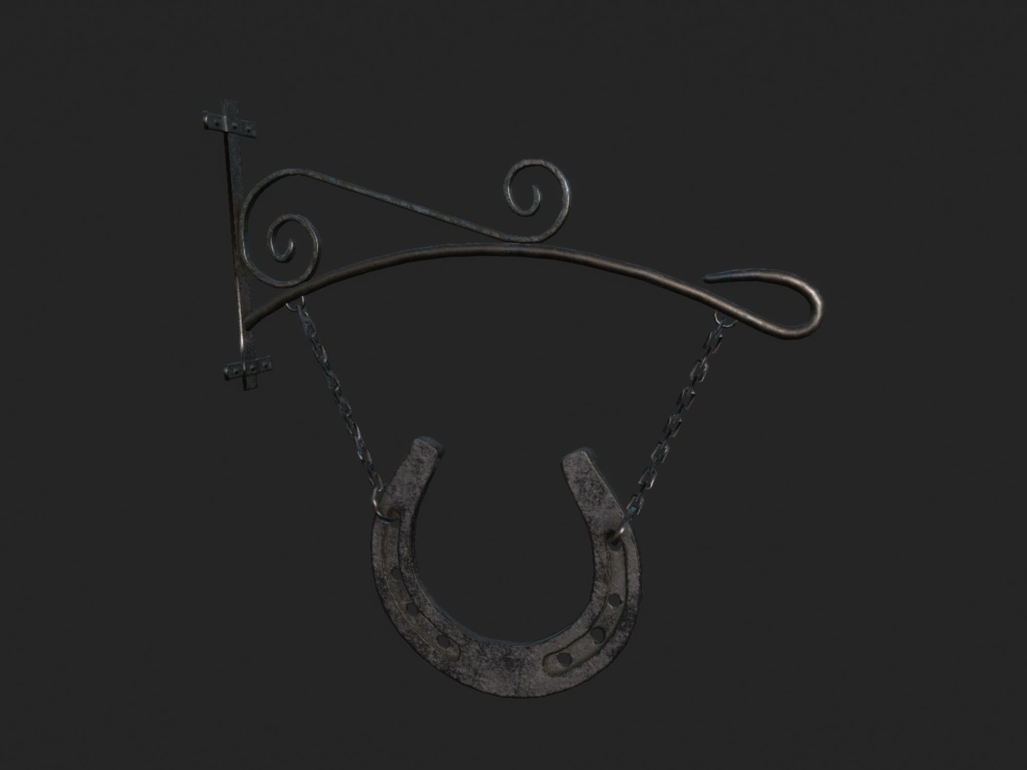 Stable Sign Low-poly 3D model_5