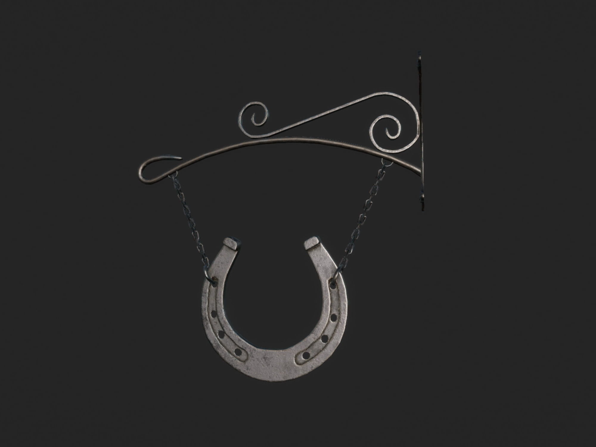 Stable Sign Low-poly 3D model_10