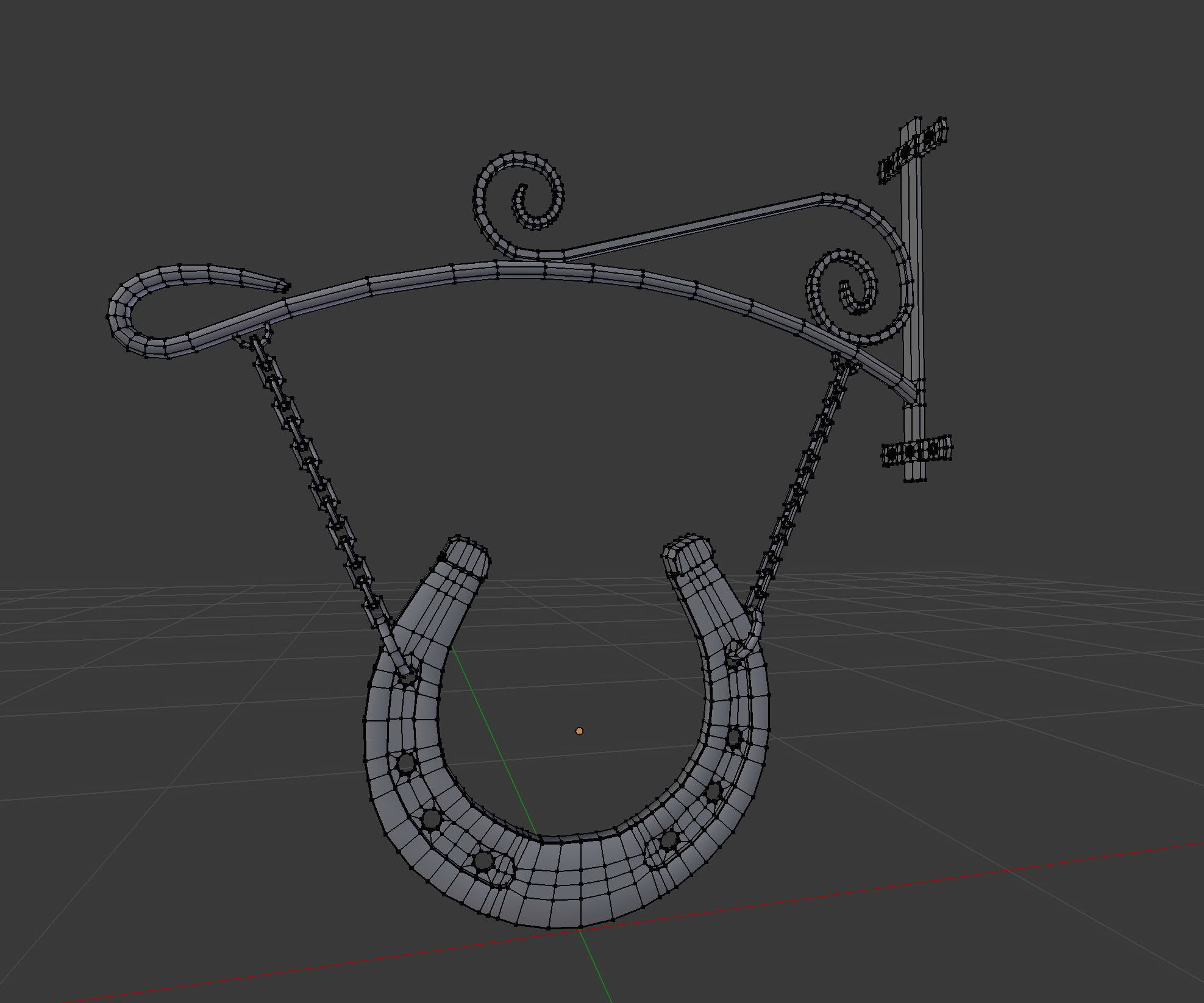 Stable Sign Low-poly 3D model_13