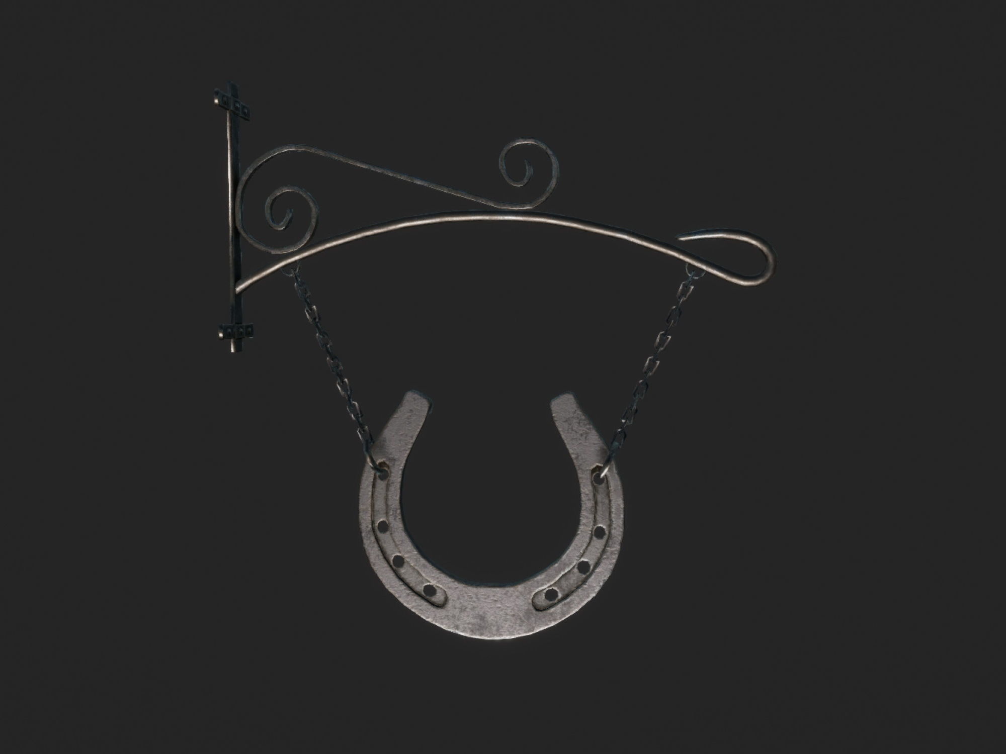 Stable Sign Low-poly 3D model_2