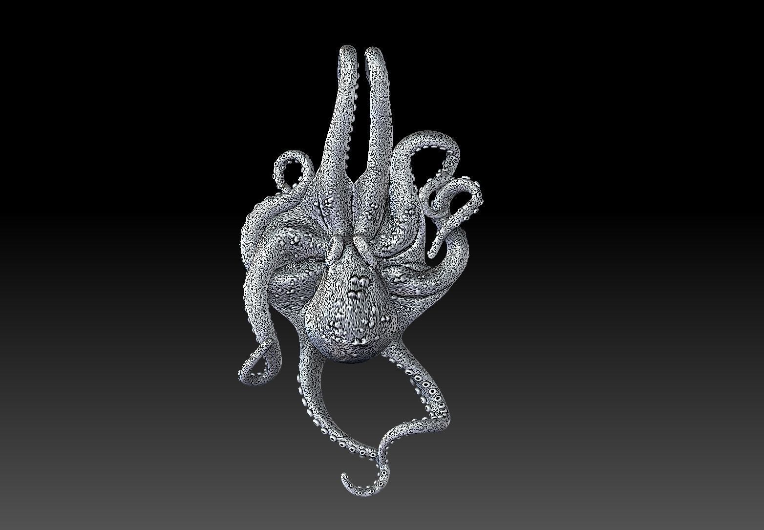 octapus  pendant 3d model  3D print model_4