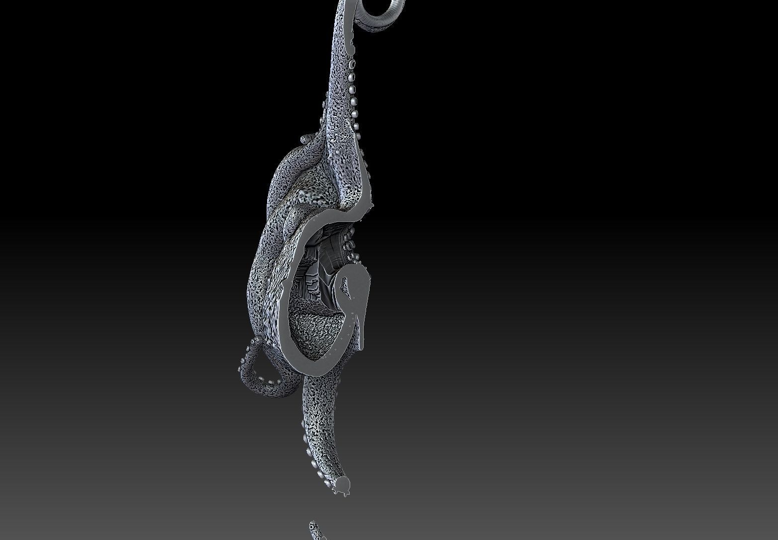 octapus  pendant 3d model  3D print model_3