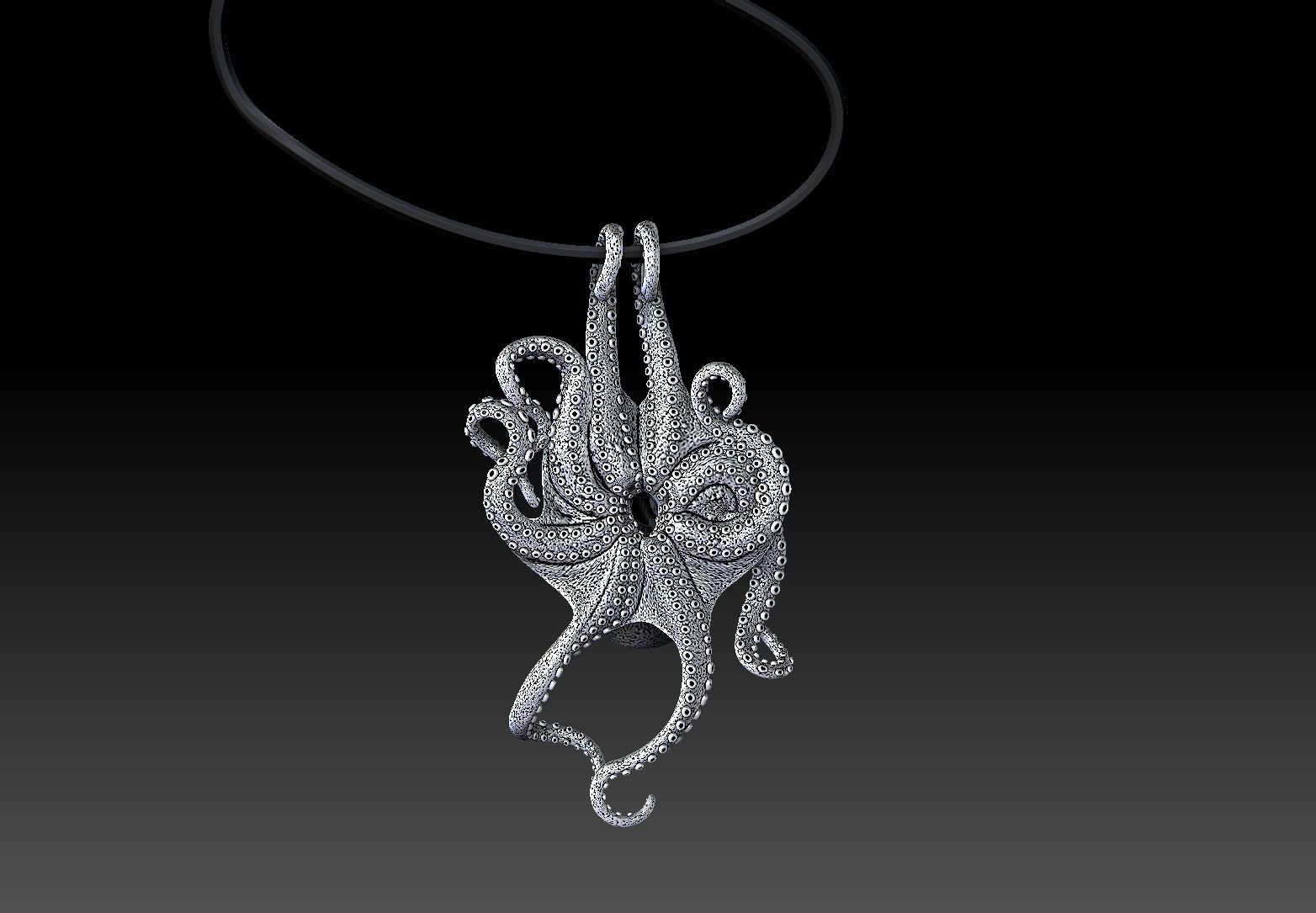 octapus  pendant 3d model  3D print model_7