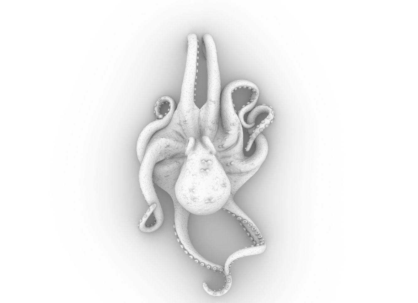 octapus  pendant 3d model  3D print model_9
