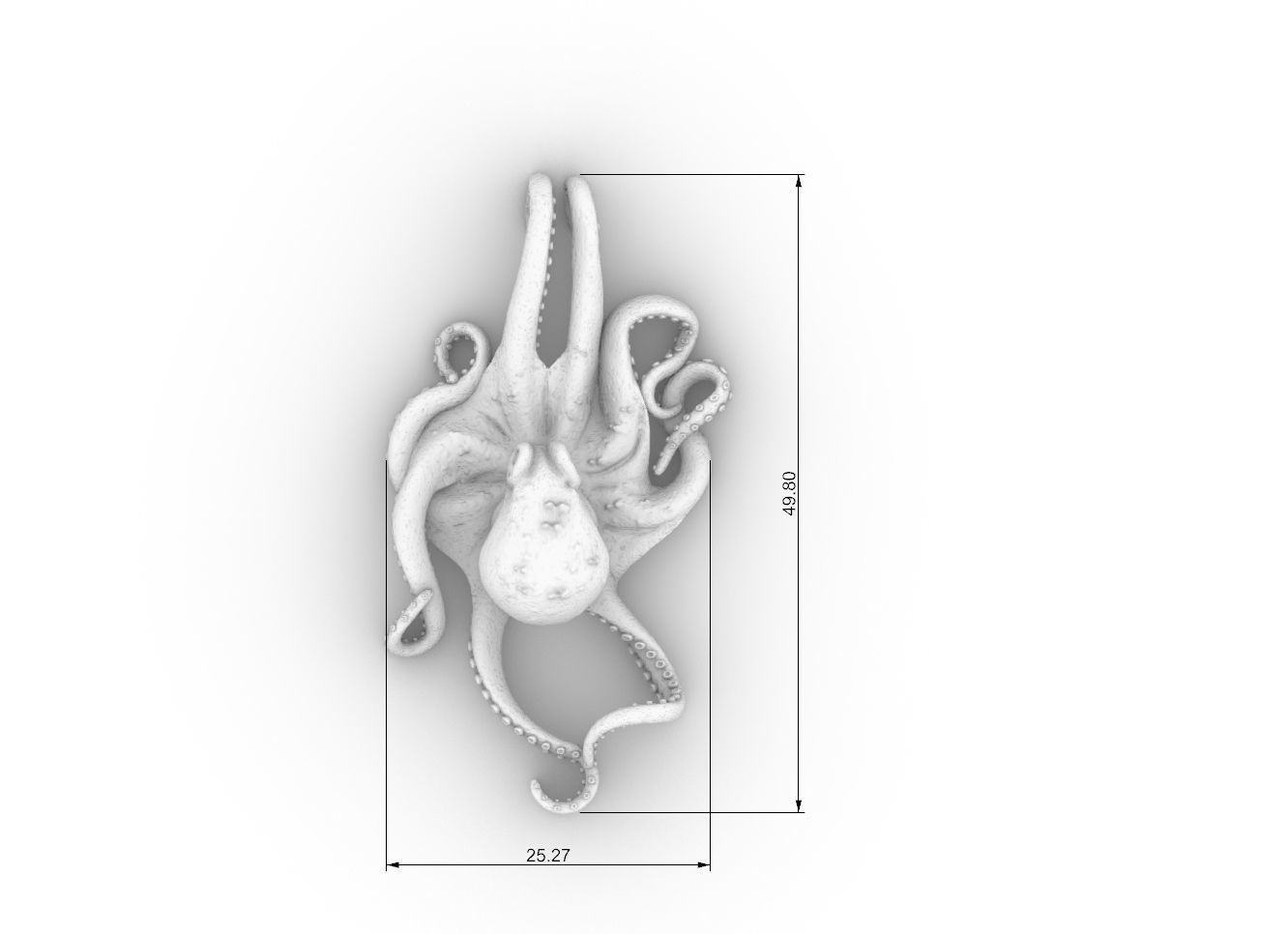 octapus  pendant 3d model  3D print model_2