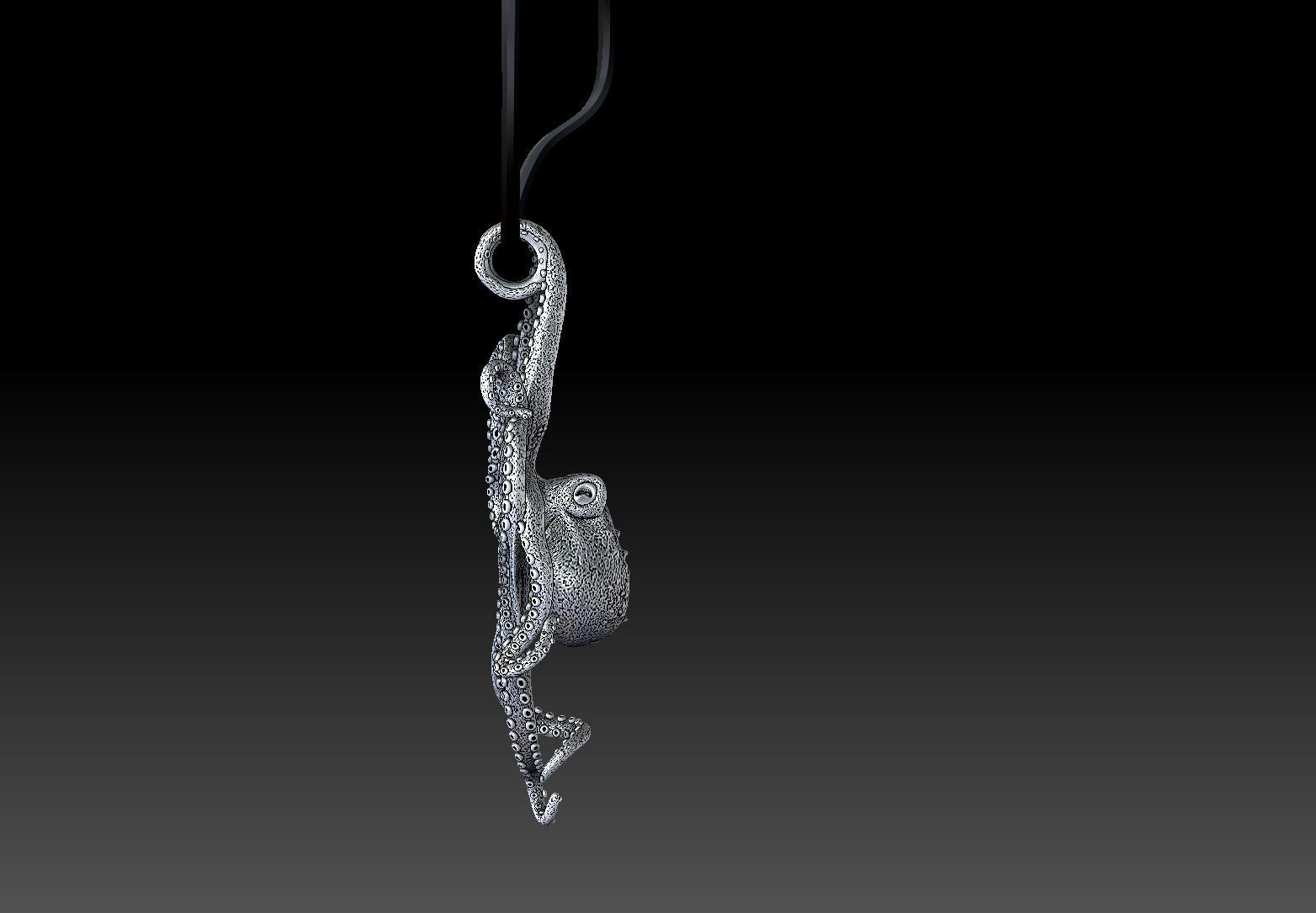 octapus  pendant 3d model  3D print model_8