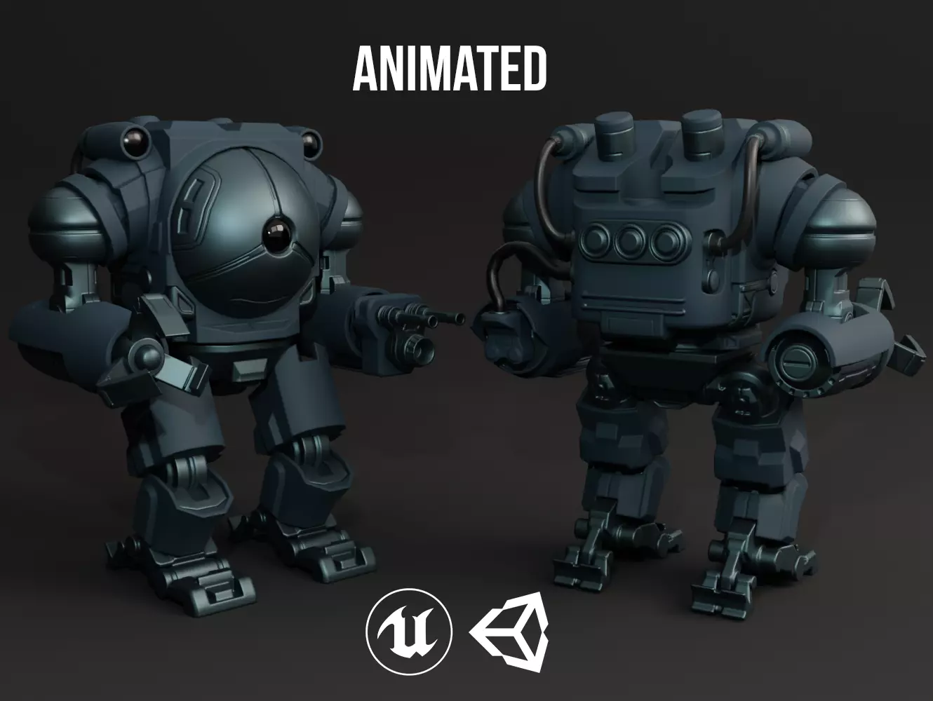 Robot evee Low-poly 3D model