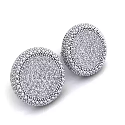 Round Stud Earring 3d Print Model