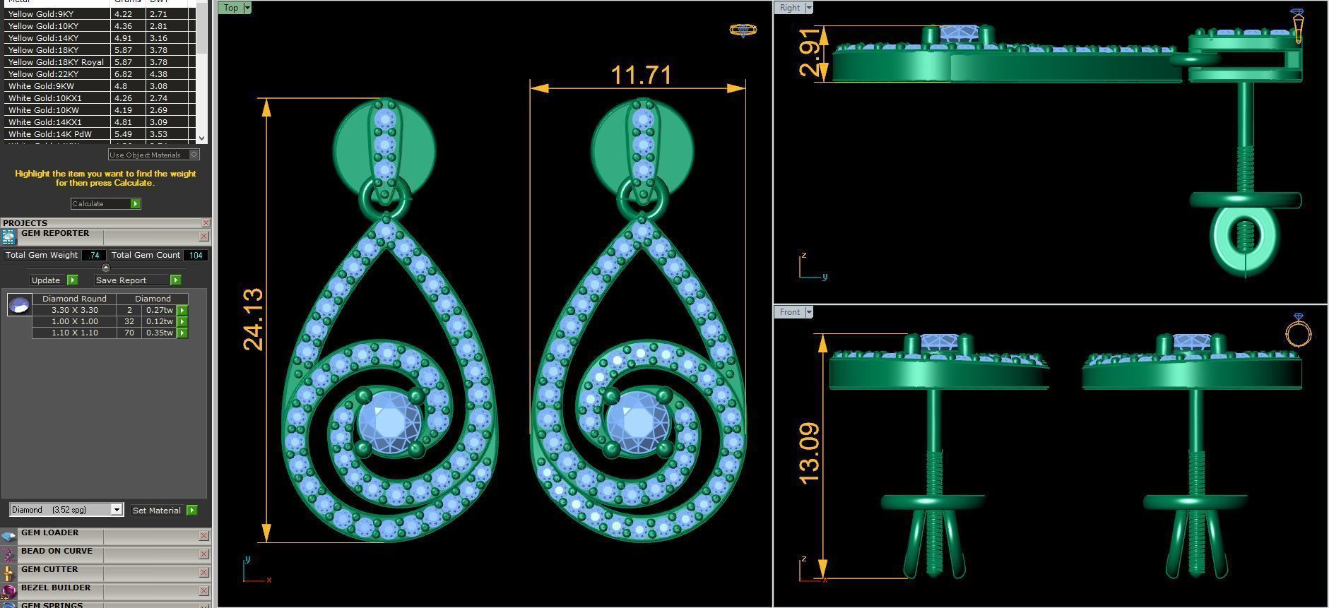 Big Earring 3d Model Print  3D print model_9