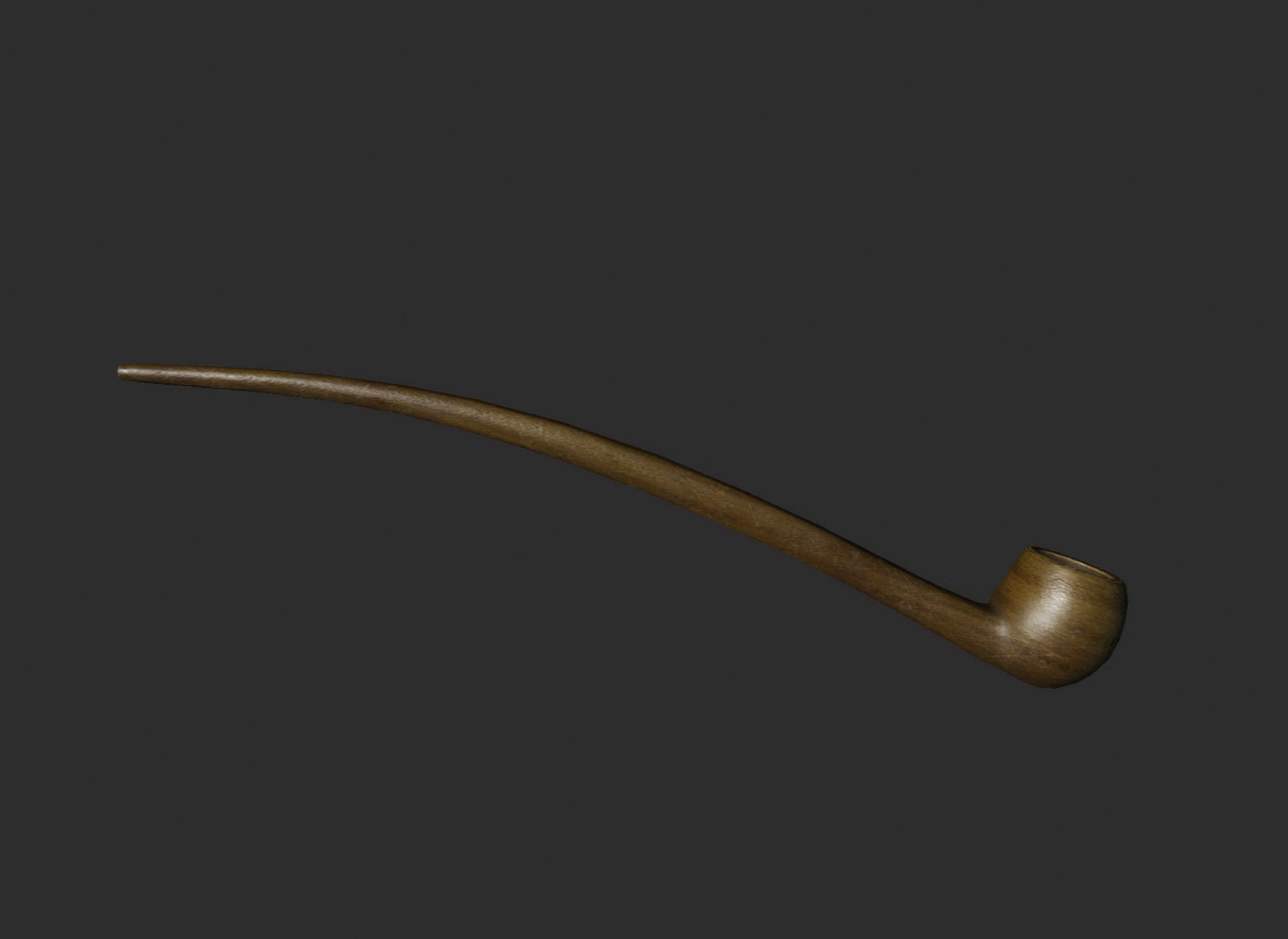 Tobacco Pipe Low-poly 3D model_0