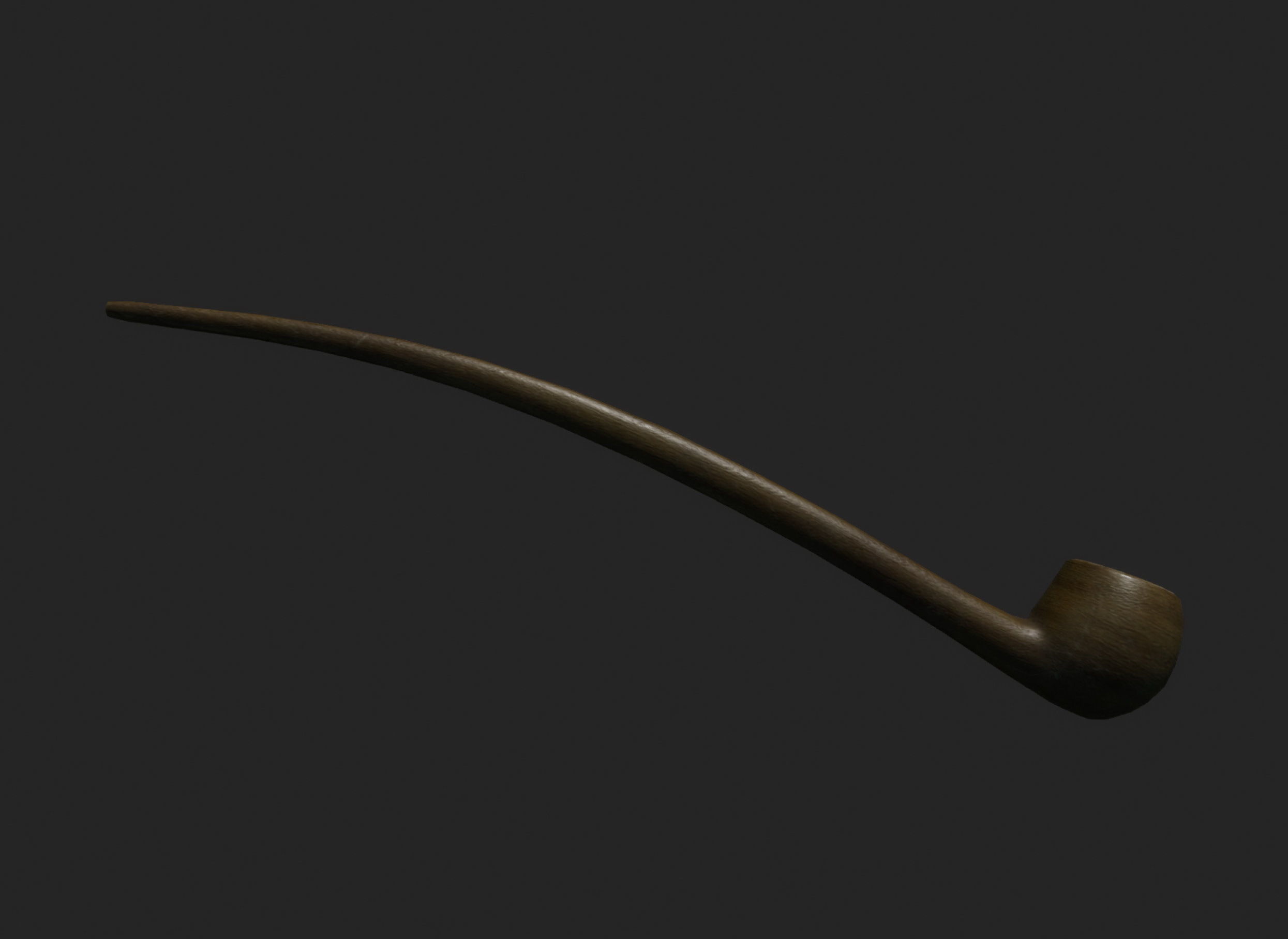 Tobacco Pipe Low-poly 3D model_4